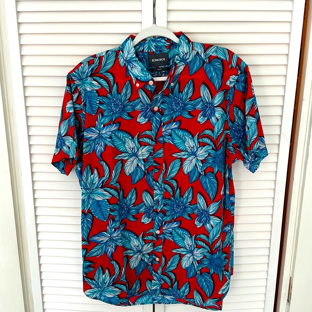 Bonobos Tropical Short sleeve dress shirt